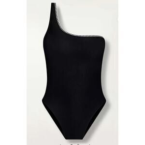 Lem Lem Lena One Shoulder Swimsuit Black L